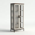 Armoire en bois avec portes en verre dimensions 50 x 30 x 130 cm
